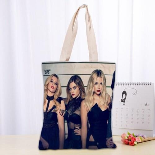 Pretty Little Liars Tote Bag Women Canvas Fabric Bags Eco Reusable Shopping Bags Traveling Beach Casual Useful Shoulder Bag