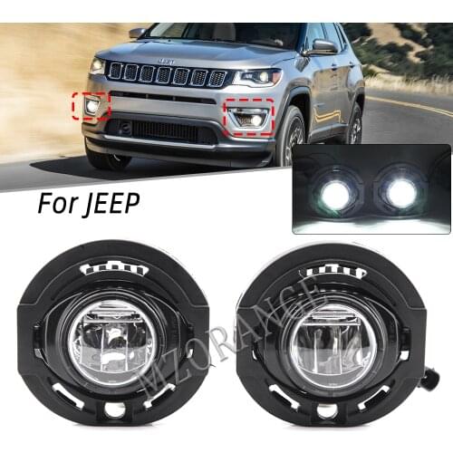 68228884AA 68228884AC Fog Lights Clear Lamp Pair For 15-19 Dodge Charger 14-16 For Jeep Grand Cherokee LED
