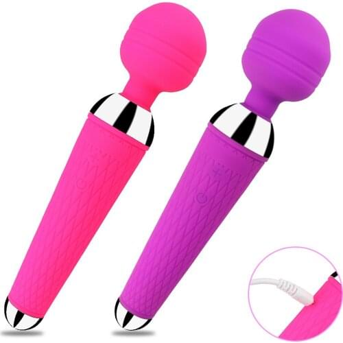 G Spot AV Wand Vibrators Clit Stimulation Female Masturbator Silicone Powerful Vaginal Massage Dildo Vibrator Sex Toys For Women