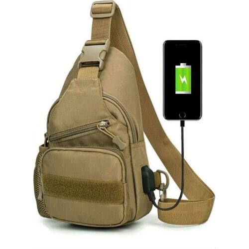 Waterproof Canvas Mens One Shoulder Backpack Outdoor Sport Bag Cycling Bag Riding Sling Bag Hiking Camping Croosbody Pouch