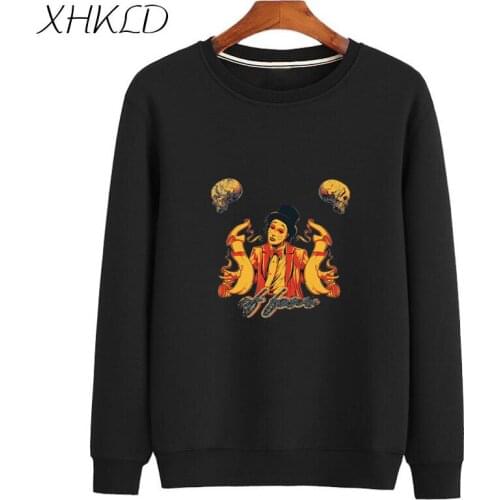 XHKLD Winter Long Sleeve Loose O Neck Pullover Sweatshirt Harajuku Print Casual Outwear Tops men women Tracksuit sweat coat
