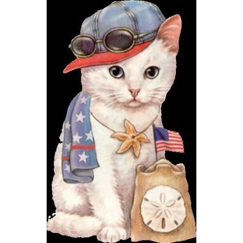 Iron Patches for Clothing Cute Alarm Clock Small Animal Cat Clothing Applications Heat Transfer Stickers DIY Tops Badges Print