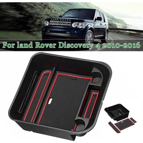 1set Car Central Armrest Box Car Storage Stowing Tidying For Land Rover Discovery 4 2010-2016 PU Leather