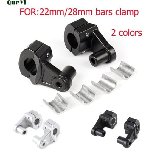 1 Pair 7/8" 22mm Universal Motorcycle 2 inch Aluminum HandleBar Riser Handle Fat Bar Mount Clamp For Yamaha Kawasaki Bmw Suzuki
