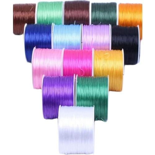 60 Meters Elastic Crystal String Beading Cord Strong Stretchy Thread 0.5mm Thick