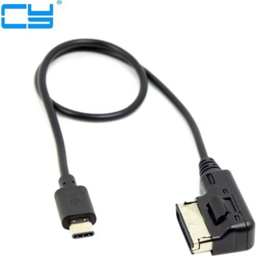 Midia Em AMI MDI USB-C USB 3.1 Tipo C Cabo Adaptador de Carga para o Carro VW AUDI 2014 A4 A6 Q5 Q7 & para Chromebook 30 cm