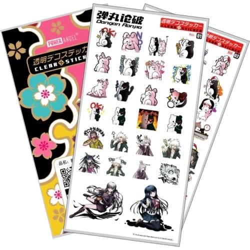 Anime Danganronpa Monokuma Luxury Stickers For Mobile Phone Laptop Book Plastic Transparent Decal Toy Sticker Gift