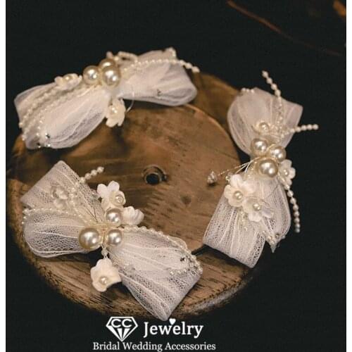 CC Hairgrips for Women Wedding Accessories Bridal Headdress Engagement Jewelry Butterfly Shape Barrette 100% Handmade Gift AN218