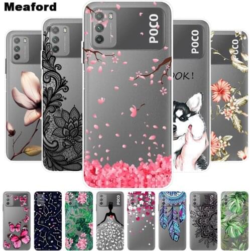 For Coque POCO M3 Case Transparent Soft TPU silicon Phone Cover For Xiaomi Poco M3 Case PocoM3 M 3 6.53'' 2020 Clear Funda Bag