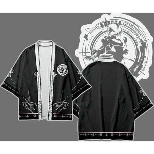 3 To 14 Years Kids Kimono Game NieR:Automata 3D Printing Japanese Kimono Haori Yukata Boys Girls Streetwear Cardigan Coats