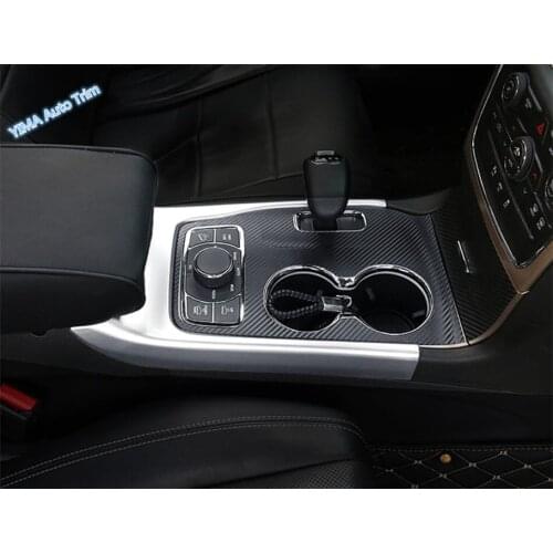 Lapetus Car Styling Center Control Gear Shift / Water Cup Holder Panel Cover Trim ABS For Jeep Grand Cherokee 2014 2015 2016