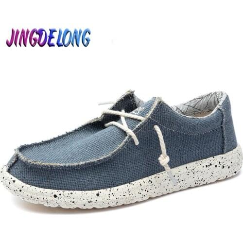 Summer Mens Casual Shoes Denim Mens Canvas Shoes Breathable Men Vulcanized Shoes Fashion Summer Lightweight Mens Footwear