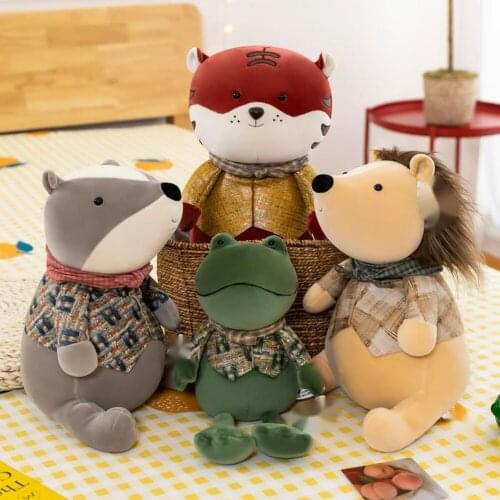 25 Cm Small Hedgehog Doll Plush Toy Simulation Frog Tiger Appease Doll Children Gift Girl Christmas Gift Free Shipping