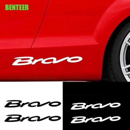2pcs KK car side body sticker For Fiat Bravo