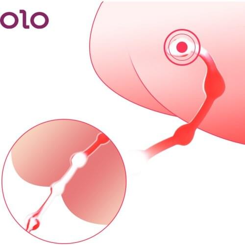 OLO Silicone Anal Beads Pull Ring Dilatator Ball Ass Massage Safe Long Anal Butt Plug Super Size Anal Sex Toys 110cm