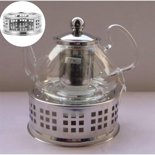 1pc Teapot Warmer Stainless Steel Tea Candle Holder Teapot Heating Base Warm Tea Hot Tea Stove Stainless Steel Heating Base