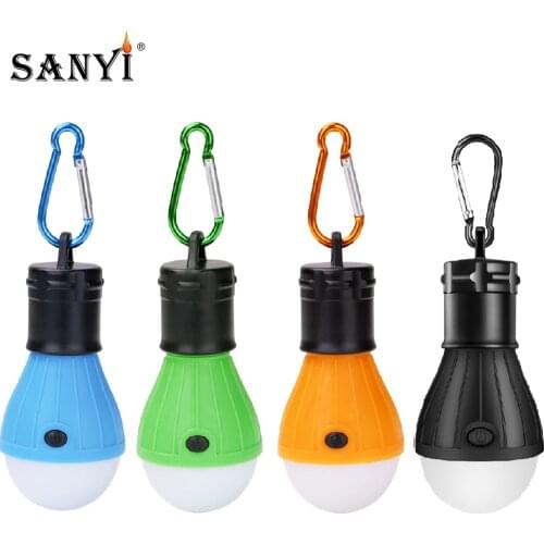 Portable Lantern Mini Tent Light 3 Modes LED Bulb Emergency Lamp Hand-held Work Light Waterproof Hanging Hook Camping Flashlight