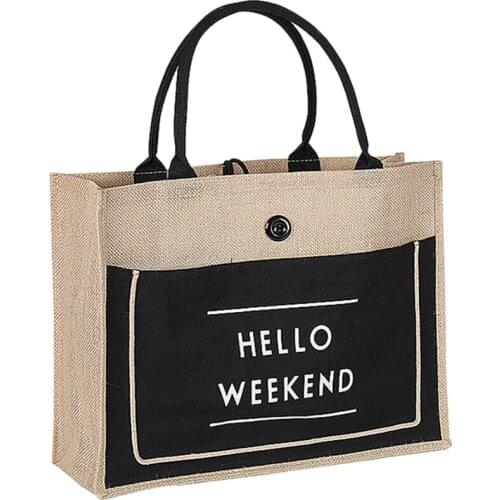 Linen Luxury Handbag Large Capacity Female Casual Shoulder Bag Ladies Daily Handbag