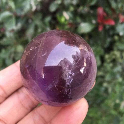 110g Natural AMETHYST QUARTZ CRYSTAL BALL purple gemstone SPHERE healing as decor gift