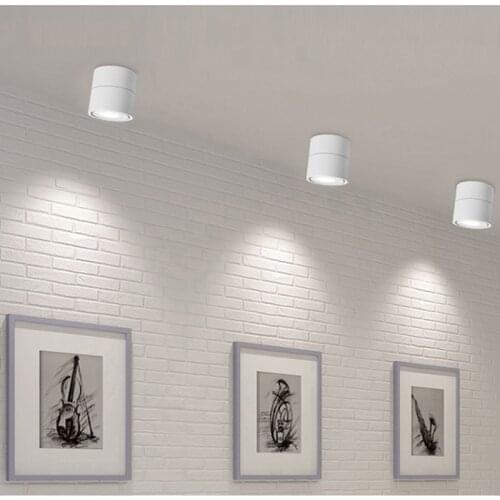Black White Folding LED Surface Mounted Downlight Spotlight Nordic Background Clothing Store Track Light Rotating Spotlight