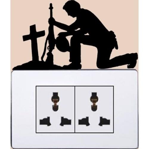 Soldier Airmen Grutt Fashion Wall Decals Vinyl Light Switch Stickers 5WS1520