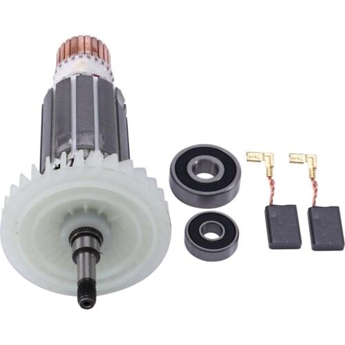 TOP AC220-240V Angle Grinder Rotor for Makita 9553NB 9553HB 9555HN 9553HN Armature Anchor Rotor Stator Gear Power Tool Parts