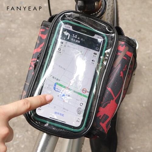 Waterproof Phone Case Touchscreen Bag Pack Bicycle Accessories Bike Bag Frame Front Top Tube Cycling Bag