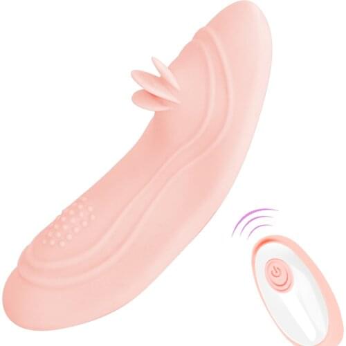 Tongue Licking Vibrator Wireless Remote Wearable Invisible Panty Vibrator Sex Toys for Adults Women G Spot Clitoris Stimulator