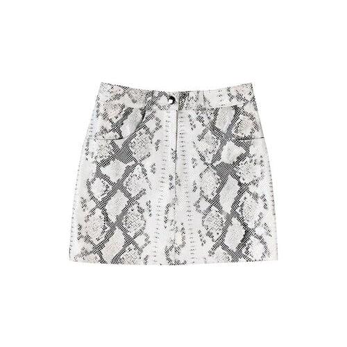 2020 Women Spring Genuine Real Sheep Leather Skirt E29