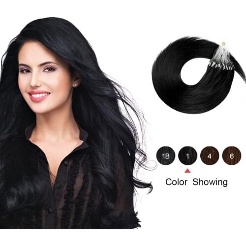 Gazfairy 1g/s 16'' 50g 80g Remy Micro Beads Hair Extensions In Micro Ring Links Real Human Hair Platinum Blonde Color Pure Color