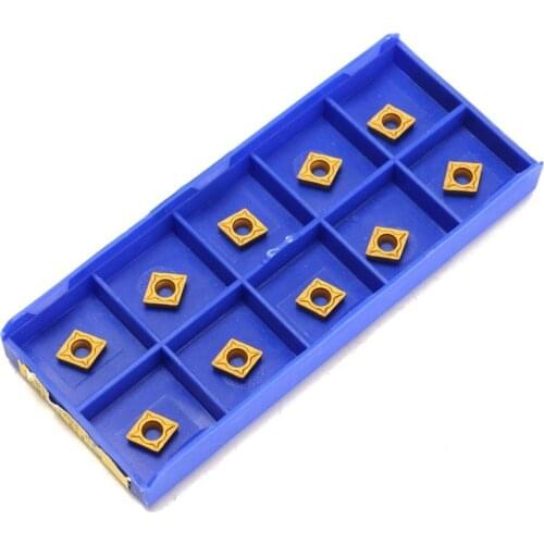 10Pcs CCMT060204-HM YBC251 6x6mm Golden Coating Lathe Blades Lathe Tool Set +Box Best Price
