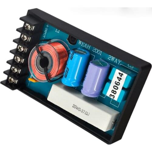 2pcs 2-Way Speaker Crossover Filters Car Audio Frequency Divider 12V 120W 4Ω