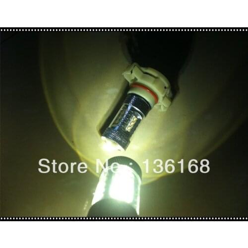 2x H16 Type 80W High Power SMD LED Fog/DRL Bulb White Super Bright PS19W Bulbs