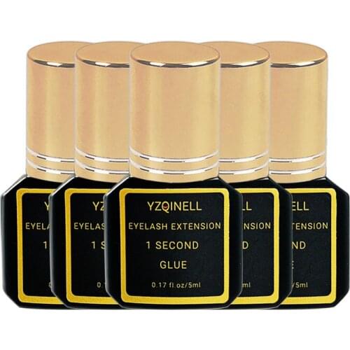 5pcs Eyelash Extension Glue Whole Sale Glue Individual Strong Adhesive 1s/2s Fast Drying Eyelash Extensions Glue 5ml/Bottle