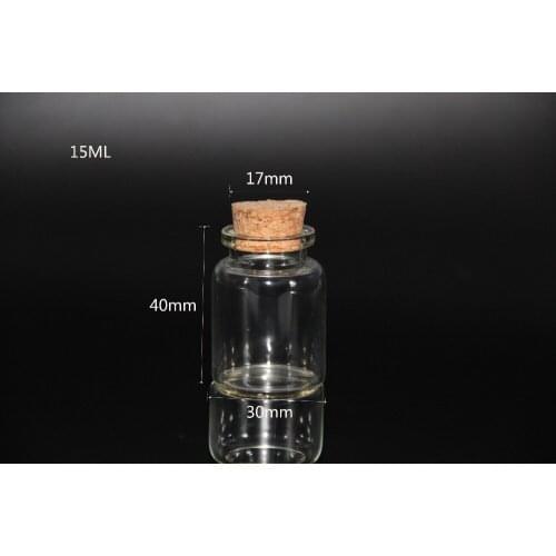 50pcs 30*40mm glass Bottle Jars Small Empty Clear Cork Glass Bottles Vials Wedding Holiday DIY Decoration Storage Glass Cork Jar