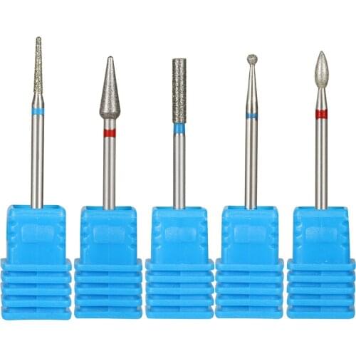 BNG Diamond Milling Cutters For Manicure Rotary Nail Drill Bit Bits Eletric Pedicure Machine Equipment Cuticle Remove Tools Box