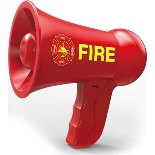 Children Pretend Play Toys Funny Fire Fighting Megaphone for Kids Cosplay Firemen Party Props Portable Hand Speaker Toys Gifts