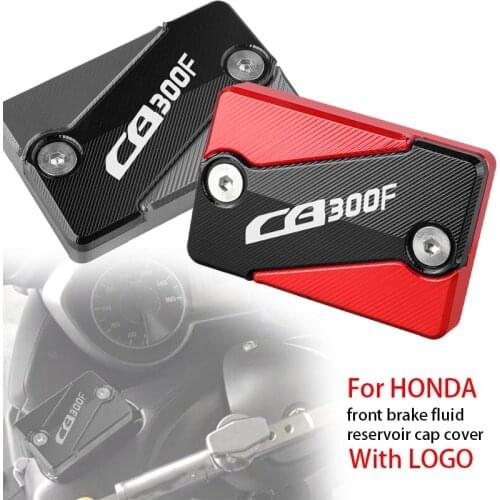 For HONDA CB300F CB 300F 2015-2017 CNC Motorcycle Accessories Aluminum Front Brake fluid reservoir cap cover gold red Fuel cap