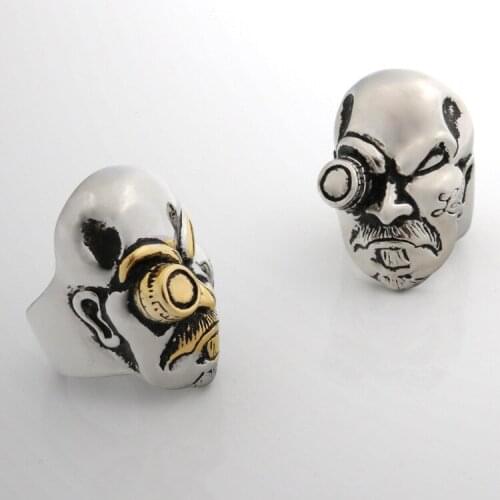 European and American Bullet Rings Mens Titanium Steel One-eyed Rings Free Shipping