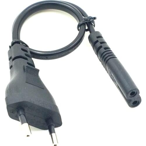 European EU VDE 2PIN Plug short Power Cable EU IEC 320 C7 Figure 8 AC Power Cord 20cm For Radio Battery Chargers PSP 4 CD Play
