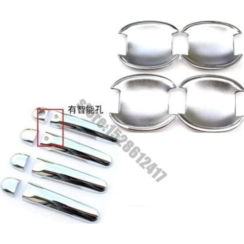 For Nissan Sunny 2011-2016 ABS Chrome car Door Handle Bowl Door handle Protective covering Cover Trim Car-styling
