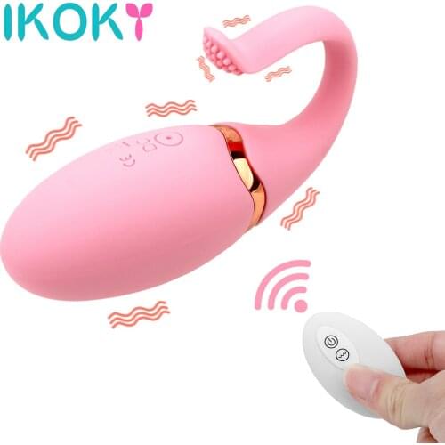 IKOKY 10 Speed Fish Tail Jump Egg Vibrator Sex Toys for Women Wireless Remote Control USB charging Clitoris Stimulate
