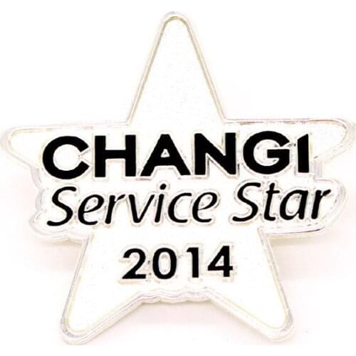 Custom Souvenir Metal Badge Promotional Pentagram Shape Lapel Pin Badge