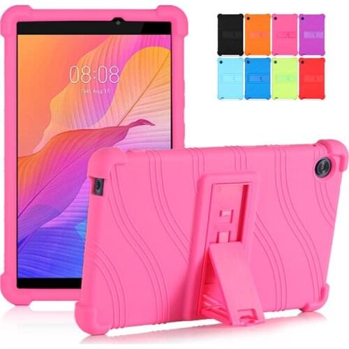 Soft Silicone Case For Huawei MatePad T8 Kobe2-L03 KOBe2-L09 8.0 inch With Bracket Anti-Shock Protective Shell Fundas
