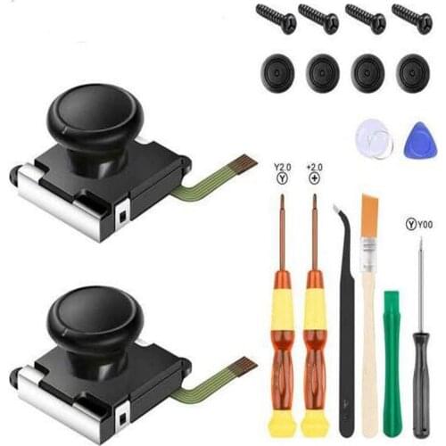 XRHYY Left Right Joystick Screwdriver Tweezer Set For Nintendo Professional Game Bit Nintendo Switch New 3DS 2DS Wii Repair Tool