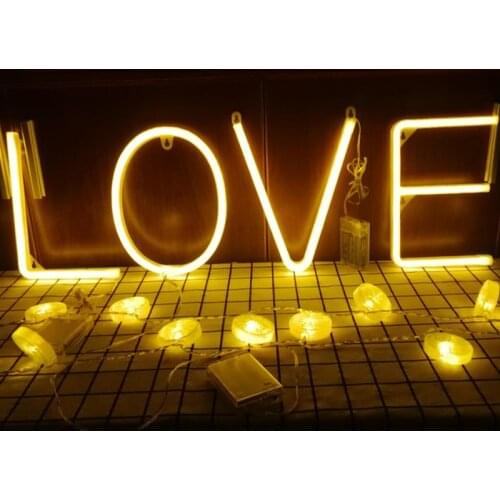 LOVE Neon light led neon sign letters home decoration happy birthday