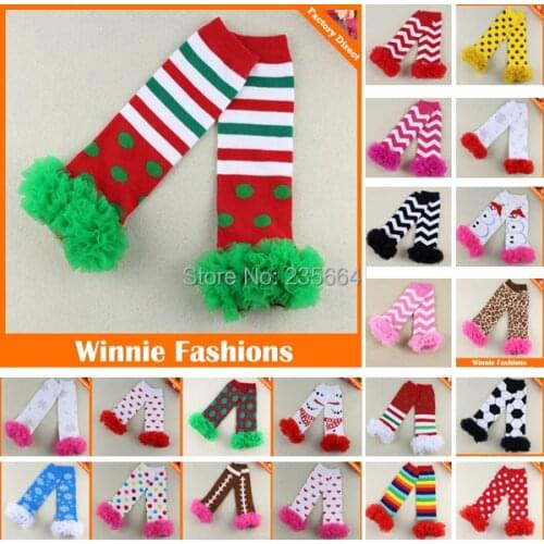 New Baby Ruffled Warmers,christmas Warmers With Chiffon Ruffle,girl Leg Warmers,chevron Leg Warmers Holiday Leg warmer