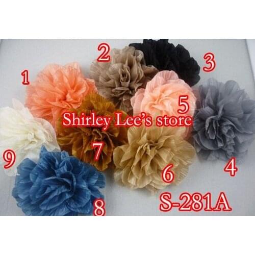 Wholesale --72 X (13cm) FANCY Big Fabric Flower Brooch, For DIY Headband,Garment Flower,Mix 9 Colors --- Free Shipping by EMS