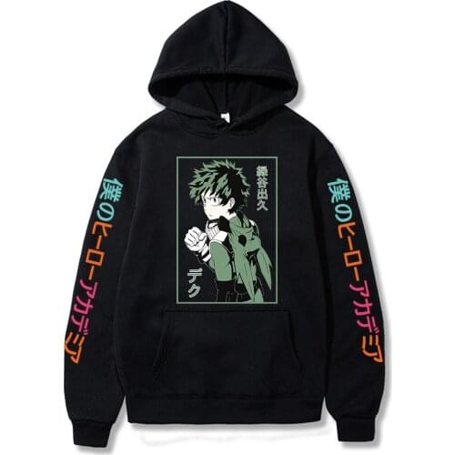 Unisex Hoodie My Hero Academia Deku Sweatshirt Men Women Pullover Female Korean Clothes Sudadera