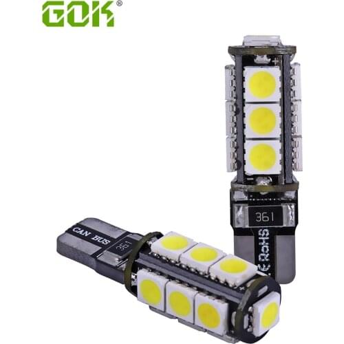 External Lights 100 X Error Free T10 Canbus Led 13smd 5050 led 194 t10 w5w 13Smd Light Bulb Shipping Car Lamp Wholesale